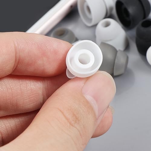 Replacement Double Flange Ear Tips Earbuds Silicone Pads for in Ear Headphones in-Ear Hole 4.5mm
