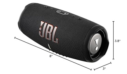 JBL Charge 5 Wireless Bluetooth Speaker (Black) | Rugged IP67 Waterproof Outdoor Audio with Deep Bass & 20H Playtime | Includes Protective Travel Case for Beach, Hiking, Camping, and More - color: Black