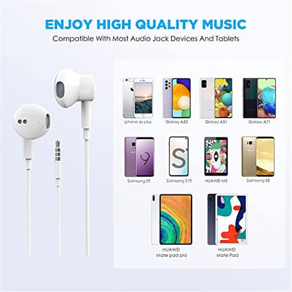 2 Pack Wired iPhone Earbuds/iPhone Headphones/Earphones with 3.5mm AUX Plug | [MFi Certified] with Microphone & Volume Control Earbuds for iPhone/iPad/iPod/Computer/MP3/4/Android Most 3.5mm Audio Devices