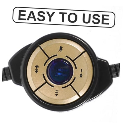 LABRIMP USB Computer Earphone with Microphone Noise Cancelling Gaming Headset Comfortable Single Ear Courses Skype Chats and Call Centers