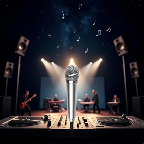 Silver Mini Singing Mic Phone Karaoke Mic Singing 3.5mm Condenser Microphone Mini Handheld Microphone for Mobile Phone Laptop Notebook Handheld Wireless Microphones