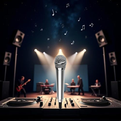 Silver Mini Singing Mic Phone Karaoke Mic Singing 3.5mm Condenser Microphone Mini Handheld Microphone for Mobile Phone Laptop Notebook Handheld Wireless Microphones