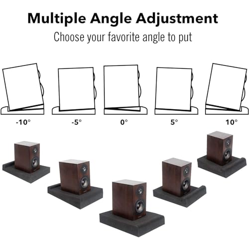 JBER 2 Pack Acoustic Isolation Pads, Studio Monitor Speaker Isolation Pads | Ideal for 3-4.5 Inch Speakers, High Density, for Sound Improvement Prevent Vibrations, Superior Isolation, 8" × 6.3" × 1.4" - size: SMALL for 3"-4.5" MONITOR