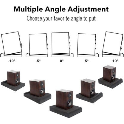 JBER 2 Pack Acoustic Isolation Pads, Studio Monitor Speaker Isolation Pads | Ideal for 3-4.5 Inch Speakers, High Density, for Sound Improvement Prevent Vibrations, Superior Isolation, 8" × 6.3" × 1.4" - size: SMALL for 3"-4.5" MONITOR