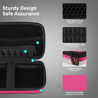 Electronics Tech Organizer Portable Travel Case, Protective Carrying Case - color: Deep Pink