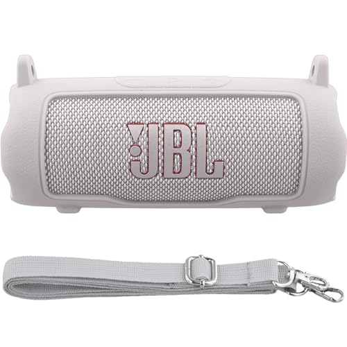 Silicone Cover for JBL Flip 7 Portable Speaker | Scratch-resistant, Unhindered Sound, Silicone Construction, Portable Carrying Silicone Cover, White Silicone Cover - color: White Cover