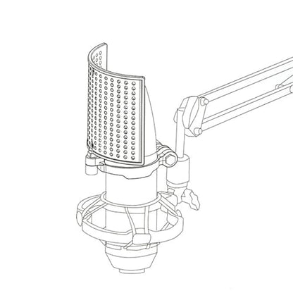 Adjustable Microphone Isolation Screen Studio Sound Absorbing Reflector Equipment Sound Isolation Portable