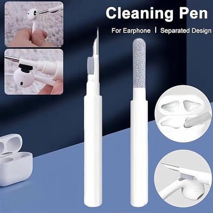 Precision Earbud Cleaning Pen Reusable Multi Use Brush, Travel Friendly Remover for Headphones Electronics, 2pcs, White - color: White
