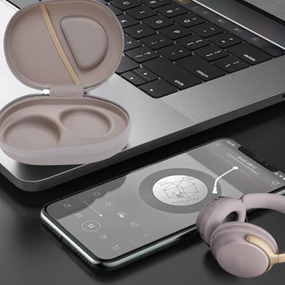 Hard EVA Carrying Case for Headphones, PU Leather Protective Travel Storage Bag with Shockproof Design, Gray - color: Gray
