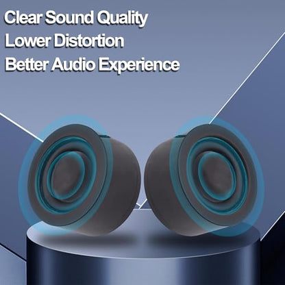 USB Mini Computer Speakers for Desktop Laptop Small PC Speakers | 1.2M,Volume Control Adjustment,with USB-Powered/3.5mm TRS Stereo Jack,for MP3 Phone