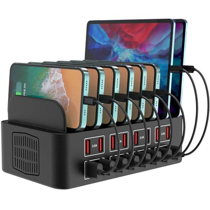 Charging Station for Multiple Devices,Cinlinso 150W/35A 16 Port USB Charging Station,Multi Device Fast Charger Organizer Compatible with iPad,Tablet,Kindle Cell Phone and Other Electronic