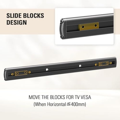 Mounting Dream Soundbar Mount with Easy Access Design for SONOS Beam, SoundBar Bracket with Sliding Block Fits TV up to VESA 600x400mm, Compatible with The Beam Constructed of Duty Aluminum Profile - size: Soundbar Mount for Sonos Beam