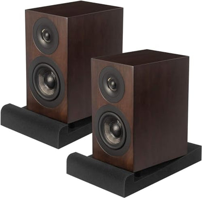 JBER 2 Pack Acoustic Isolation Pads, Studio Monitor Speaker Isolation Pads | Ideal for 3-4.5 Inch Speakers, High Density, for Sound Improvement Prevent Vibrations, Superior Isolation, 8" × 6.3" × 1.4" - size: SMALL for 3"-4.5" MONITOR