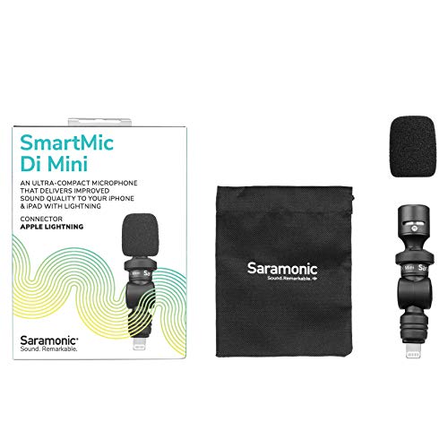 Saramonic SmartMic Di Mini | Ultra-Compact Omnidirectional Condenser Microphone with Lightning for iPhones & iPads - size: Mini Lightning