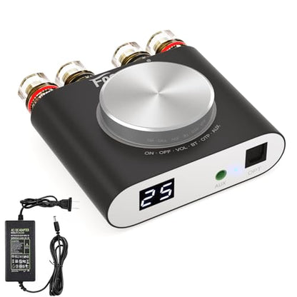 Facmogu M6 200W Mini Bluetooth 5.0 Audio Power Amplifier, 100Wx2 Dual Channel HiFi Stereo Mini Speaker AMP w/Optical/AUX/BT Input, Home Audio Wireless Amplifier Receiver with 24V Power Supply - Black - color: Black, size: 100W+100W