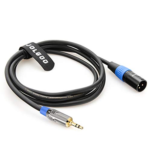JOLGOO 3.5mm to XLR Cable, Unbalanced 1/8" Stereo Plug to XLR Male Microphone Cable, XLR to 3.5mm Cable, Compatible with iPhone, iPod, Computer, Video Camera, and More, 6.6 Feet - size: 6.6 Feet, style: 3.5mm to XLR Male