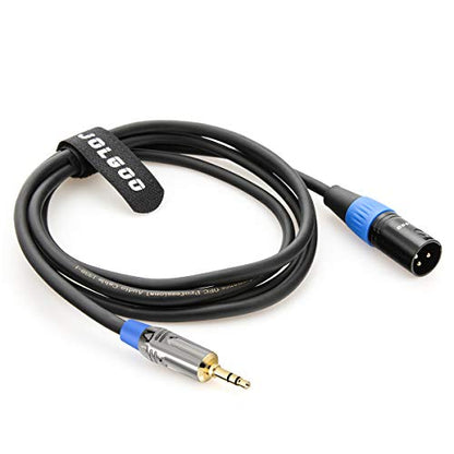 JOLGOO 3.5mm to XLR Cable, Unbalanced 1/8" Stereo Plug to XLR Male Microphone Cable, XLR to 3.5mm Cable, Compatible with iPhone, iPod, Computer, Video Camera, and More, 6.6 Feet - size: 6.6 Feet, style: 3.5mm to XLR Male