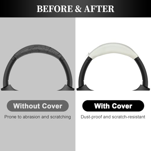 Replacement WH-1000XM4 Silicone Headband Cover Compatible with Sony WH-1000XM4, WH-1000XM3, WH-CH720N, WH-XB910N Headphones, Sweatproof & Washable Headband Cover Accessories (Beige) - color: Beige