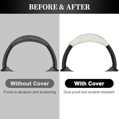 Replacement WH-1000XM4 Silicone Headband Cover Compatible with Sony WH-1000XM4, WH-1000XM3, WH-CH720N, WH-XB910N Headphones, Sweatproof & Washable Headband Cover Accessories (Beige) - color: Beige