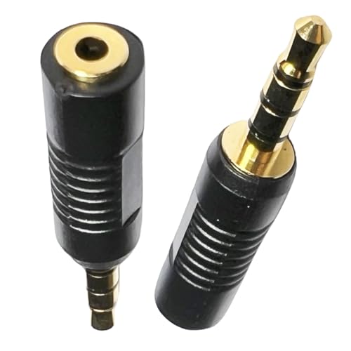 CESS 3.5mm TRRS Male to 2.5mm Female Headset Adapter, 2 Pack