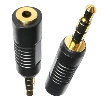 CESS 3.5mm TRRS Male to 2.5mm Female Headset Adapter, 2 Pack