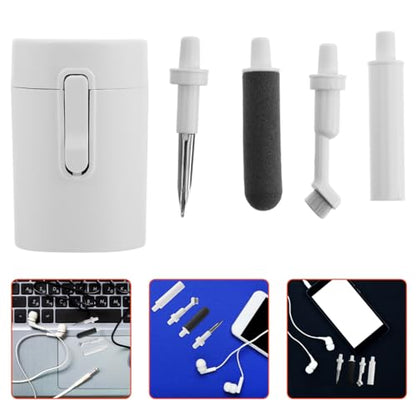 Earbuds Cleaning Kit Earbuds Cleaning Pen Portable Cleaning Brush with Storage Case Multi-Function Debris Removal Tool for Earphones Headphones Charging Cases Electronics