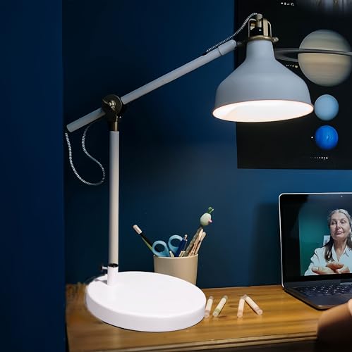 Desk Lamp Base: Round inches Mounting Stand for Desk Lamps,Magnifying Glass with Light,Mic Arm Desk Mount,Swing Arm Desk Lamp,for Home Office,Compatible for lk-1 cl-2 (Silver) - color: Silver