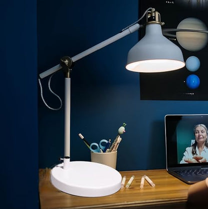 Desk Lamp Base: Round inches Mounting Stand for Desk Lamps,Magnifying Glass with Light,Mic Arm Desk Mount,Swing Arm Desk Lamp,for Home Office,Compatible for lk-1 cl-2 (Silver) - color: Silver