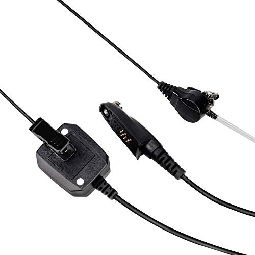 Retevis RT48 Walkie Talkie Earpiece with Mic,IP66 Waterproof | Compatible with RT29G/RT29S/RT47/RT47V, Ailunce HD1/HD2/HA1G, Motorola EX500 Walkie-talkies, 2 Way Radio Earpiec(4 Pack)