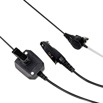 Retevis RT48 Walkie Talkie Earpiece with Mic,IP66 Waterproof | Compatible with RT29G/RT29S/RT47/RT47V, Ailunce HD1/HD2/HA1G, Motorola EX500 Walkie-talkies, 2 Way Radio Earpiec(4 Pack)