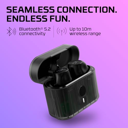 HyperX Cirro Buds Pro – True Wireless Earbuds, Active Noise Cancellation, ANC, Ambient Sound Mode, Low Latency, Bluetooth 5.2, IPX4, Fast Charge, PC, Nintendo Switch, Mobile - Black - color: Black