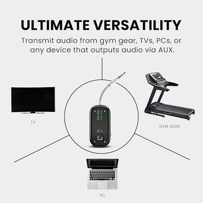 Avantree Voyager & Avantalk Infinity - Bluetooth 5.4 Airplane Adapter with OLED Screen for Headphones & 2 Pairs Bluetooth 5.3 Headphones with Qualcomm aptX Adaptive