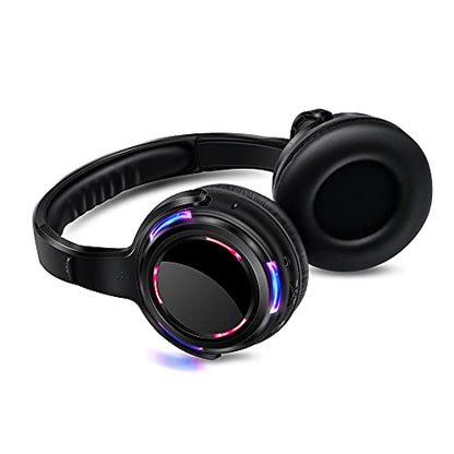 Professional Silent Disco LED Wireless Headphones and RF LED Silent Disco Earphones for iPod MP3 DJ Music Pary Club (Single 1 led Headphone) - color: single 1 led headphone