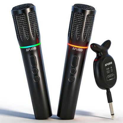 W68 Dual Handheld Wireless Microphone for Karaoke, Church, Party