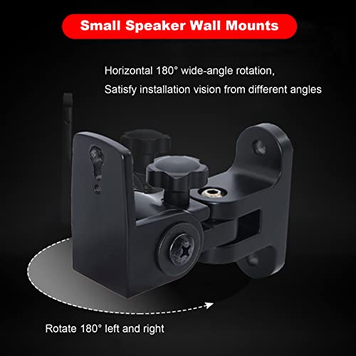 Speaker Wall Mount, Swivel and Tilt, Holds Up to 30lbs, 2 Packs | All Aluminum Wall Speaker Mount for Small Speakers, Compatible with JBL,Samsung, KEF, Klipsch, Sony and More, BS-218pro,Black
