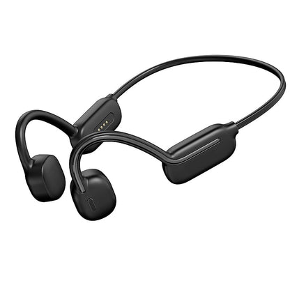 Swimming Headphones Bone Conduction Open Ear Headset MP3 Player Built-in 32G Memory IP68 Underwater Waterproof Stereo Bluetooth Earphone LED Screen for Driving Bicycling Running Skiing-CS05 Black - color: Swim Headphone CS05 Black