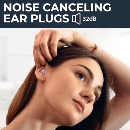 Peace&Quiet PQ Wax Ear Plugs for Sleeping, Swimming - 15 Soft Noise Cancelling Silicone Gel Wax Earplugs for Sleep and Swimmers, Ear Protection with Sound Blocking Level of 32 Db, (15-Pillows) - color: Classic