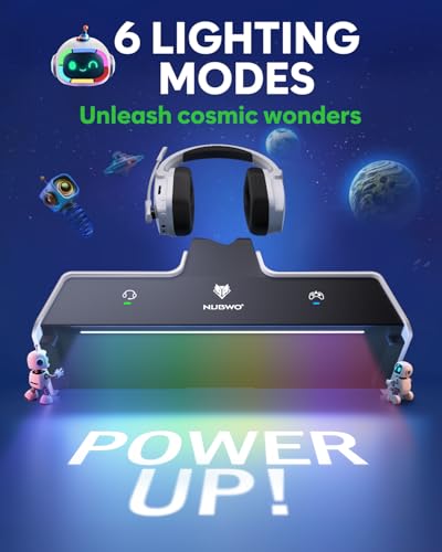 NUBWO G06 Pro Wireless Gaming Headset with Charging Station for Headset & PS5 Controller, 17ms Low Latency, 120H Battery Life, Dynamic 50mm Drivers-White (Only Compatible with PS5) - color: white black