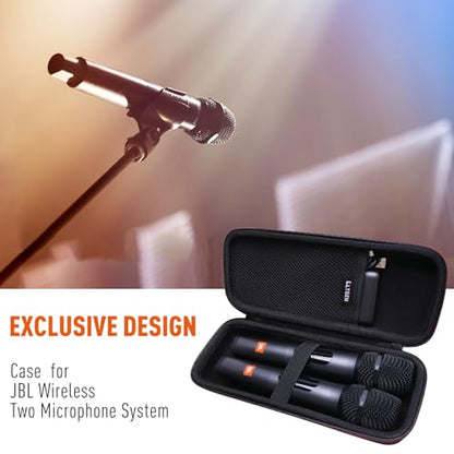 LTGEM Compatible with JBL Wireless Two Microphone/JBL PartyBox Mic, Black | Fit Sony ULT MIC, Receiver and Battery, Case Only - color: Black