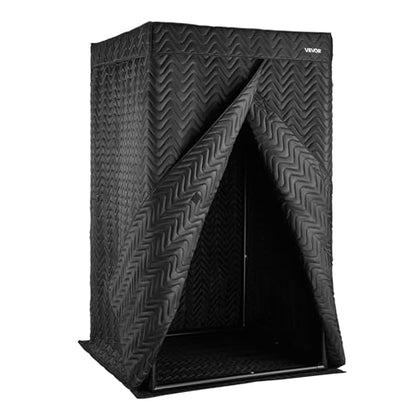 VEVOR Portable Vocal Booth 6.56 ft Pro-Grade Echo-Free Recording Booth | Thickened Soundproofing, Home Studio/Sound Isolation, with Travel Bag, Mobile Tablet Stand, for Vocals, Podcasts, Voiceovers - size: Vocal Booth Pro
