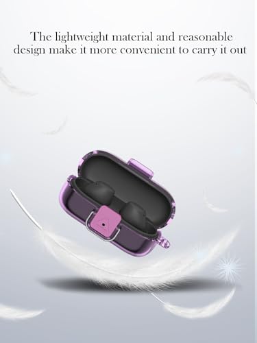 Case for Sony WF-C510 Noise Canceling Truly Wireless Earbud,BOVUGAC High Transparency Soft TPU Shockproof Cover with Keychain,Cleaning Kit and Lanyard-Clear Purple - color: Purple