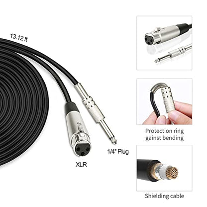 Marengo Handheld Dynamic Microphone for Karaoke Singing, Wired XLR Microphone with On and Off Switch and 13ft Detachable XLR Cable - color: aMWH68