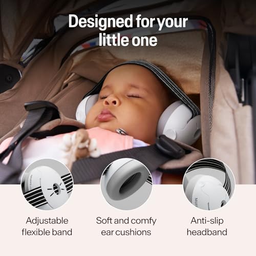 Alpine Muffy Baby Ear Muffs Noise Protection | Toddler Ear Protection | For babies up to 4 years | 24dB Sound Reduction | Baby Hearing Protection | Noise Reduction | Baby Essentials New Mom Gifts - color: Black
