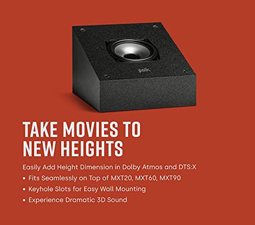 Polk Audio Monitor XT90 Height Speaker Pair for 3D Sound, Midnight Black - style: Hi-Res Height Speaker (XT90)
