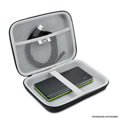 USA Gear Hard Shell Electronics Organizer 7.5 Inch Travel Case - Cable Organizer with Scratch Resistant Interior, Compatible with Garmin GPS, Portable Hard Drive, Phone Charger & More - Black