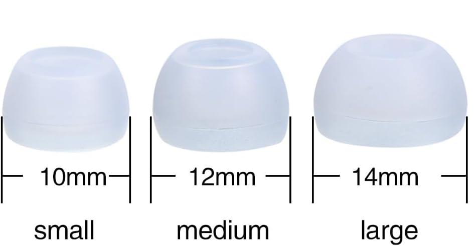 Zotech Clear Ear Tips for in-Ear Headphones, Kids Size 10 Pairs Soft Silicone Earbuds Tips Eartips with 3.8mm Connector Hole, Fit Most in-Ear Earbuds(Inner Hole 3.8mm -4.8mm) (Small/Medium/Large) - size: Small/Medium/Large