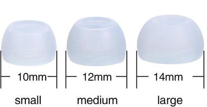 Zotech Clear Ear Tips for in-Ear Headphones, Kids Size 10 Pairs Soft Silicone Earbuds Tips Eartips with 3.8mm Connector Hole, Fit Most in-Ear Earbuds(Inner Hole 3.8mm -4.8mm) (Small/Medium/Large) - size: Small/Medium/Large