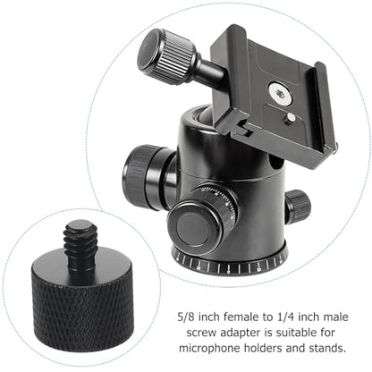 STOBAZA 6 Pcs 5/8 to 1/4 Mic Stand Screw Adapter Thread Converter Set for Microphone and Tripod Mounts, Multipurpose Mounting Accessories for Audio Equipment