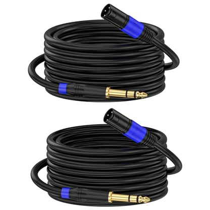 1/4" TRS to XLR 3M Pro Balanced Interconnect Cable,XLR Male to 1/4 Inch (6.35mm) Stereo Balanced Microphone Stereo Audio Converter AdapterCable 2Pack- 10FT - style: XLR Male to 6.35mm-2Pack