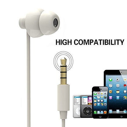 Sleep Soundproof Earbuds Headphones, Noise Isolating Soft Earbuds for Sleeping, Nighttime, Insomnia, Side Sleeper, Snoring, Travel, Meditation & Relaxation (White)